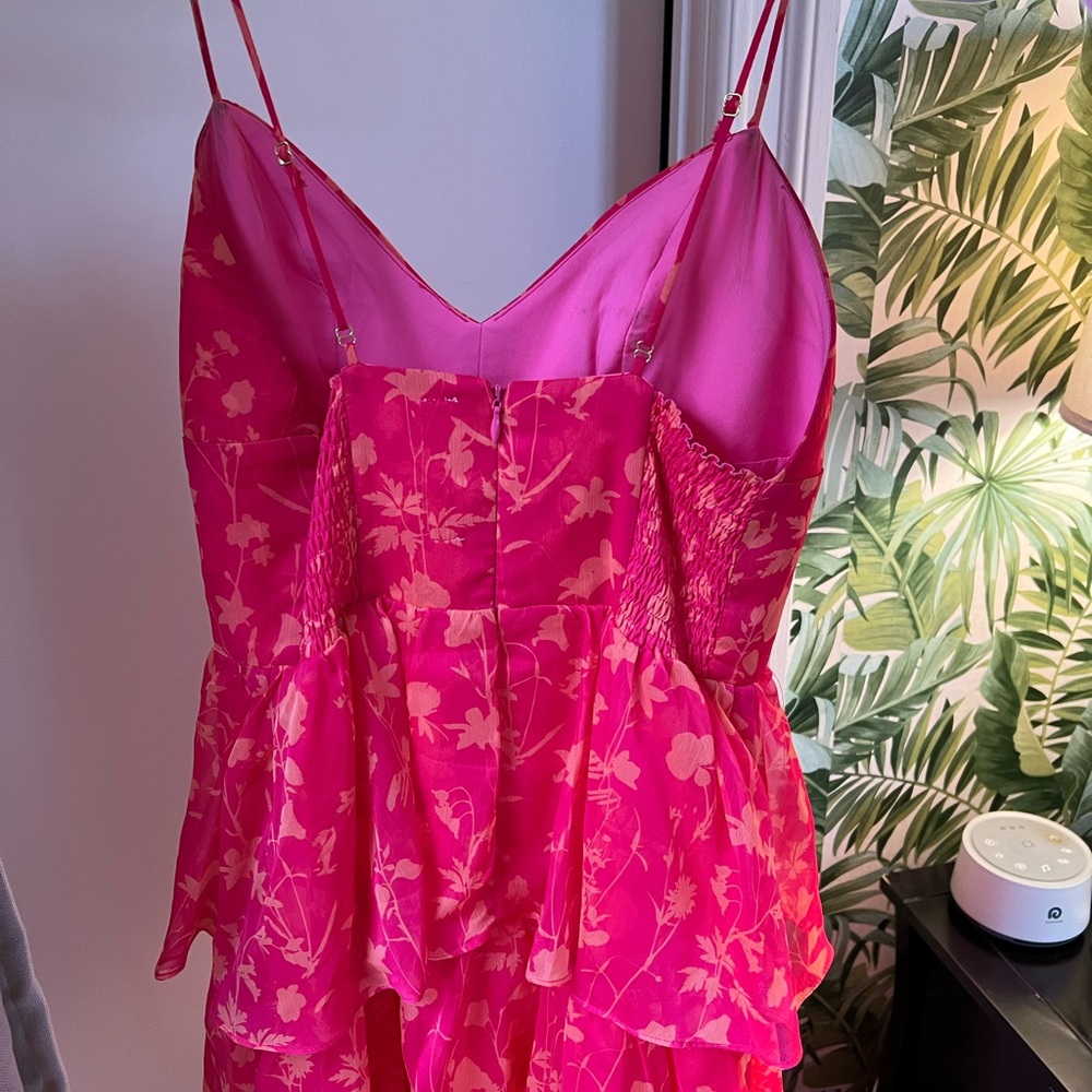 Amanda Uprichard Thaddea Maxi Dress in Pink Floral - Picture 9 of 9